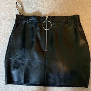 Missguided leather skirt